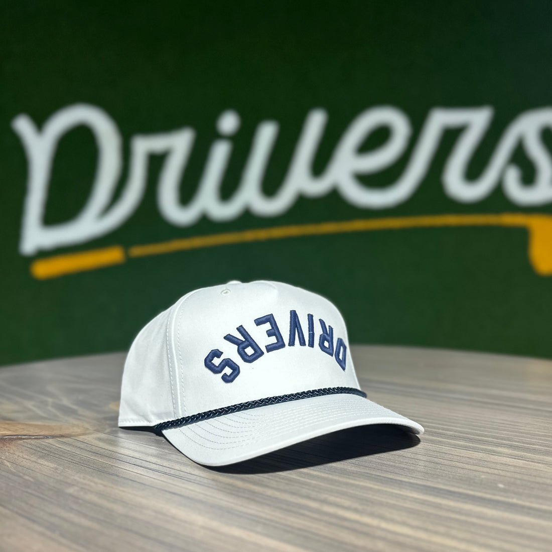 White/Blue Upside Down DRIVERS Hat