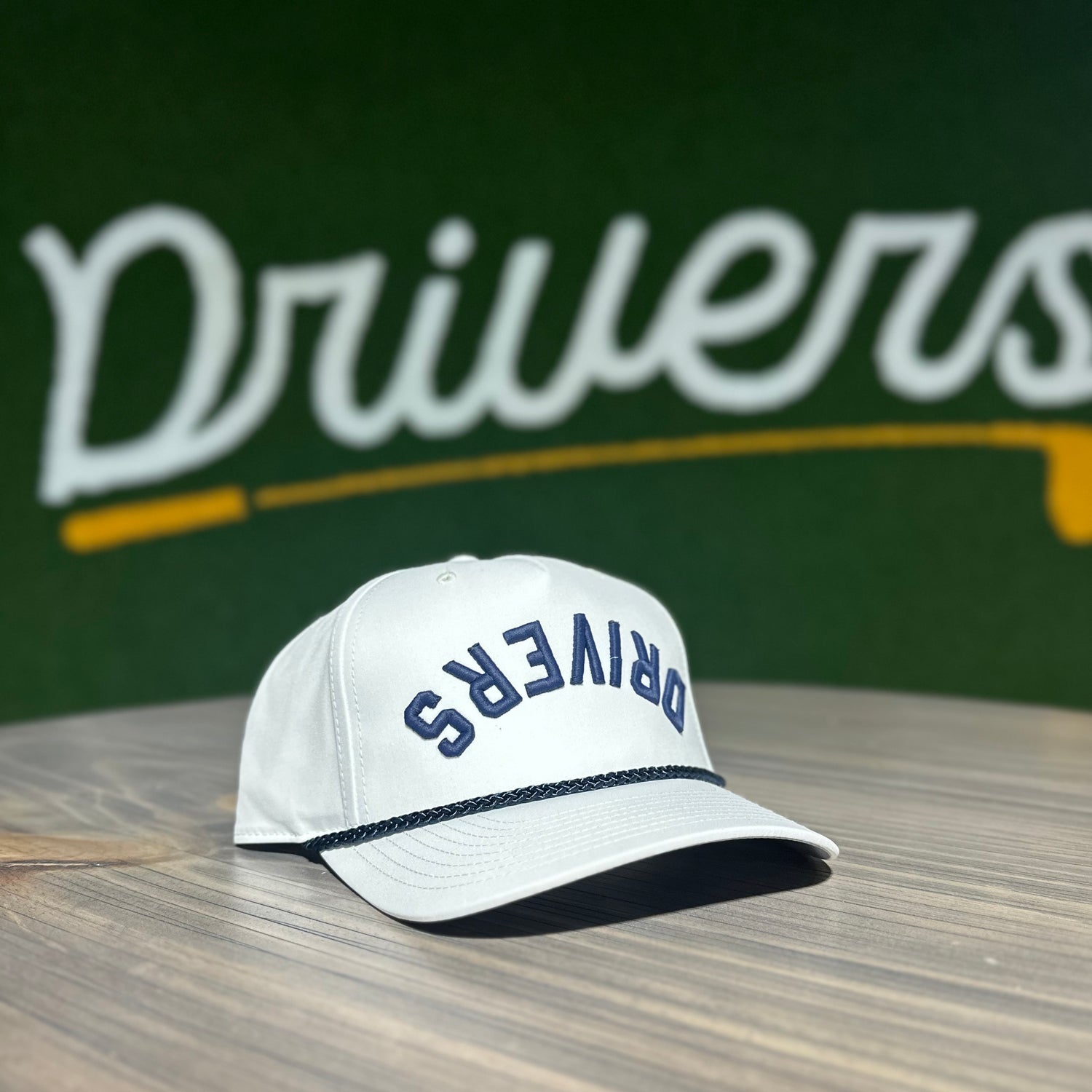 White/Blue Upside Down DRIVERS Hat